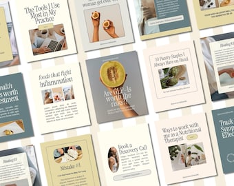 CANVA Instagram Post Templates for Health Coaches, Nutritionists, Dieticians, Therapists, and Practitioners