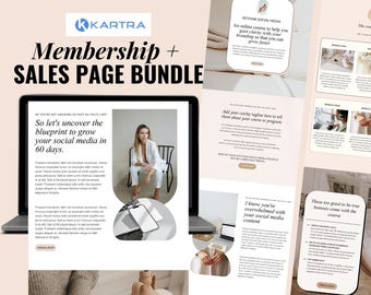 KARTRA Membership, Website Template, Workshop Funnel for Coaches: Pink Neutral Course Creator