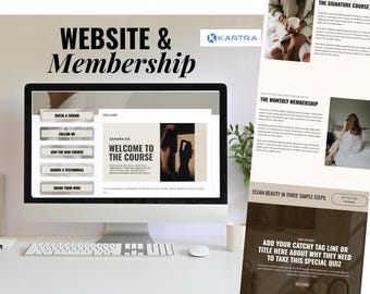 KARTRA Minimalist Website Template: Course Creation, membership, sales page, feminine