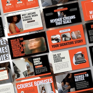 CANVA Business Coach Masterclass Template | Bold Modern Slide Deck | 171 slides | Online Company Presentation | Modern Editorial