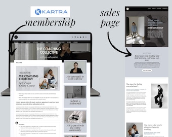 KARTRA Sales Page Template: Online Course & Membership Website for coaches and course creators