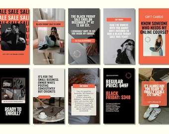 CANVA Bold Modern Instagram Story Promo, Sales, and Launch Templates for Coaches, Solopreneurs, and Creators