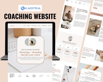 KARTRA Coaching Website and Sales Page Template: Feminine Minimalist Design