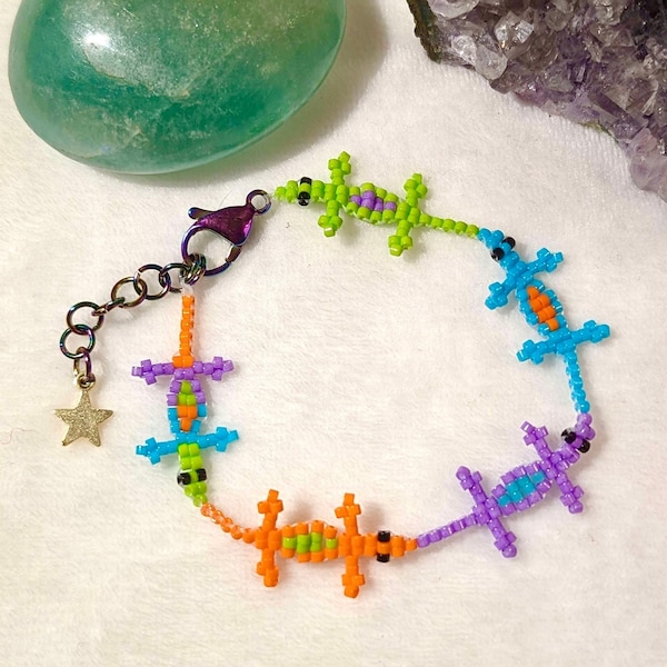 90s Bead Lizard Bracelet