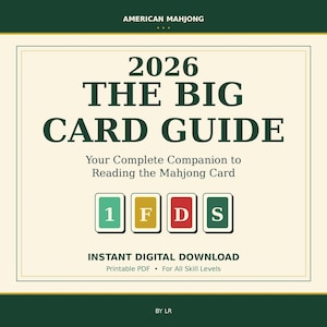 Amerikansk Mahjong-kortguide | 2026 NMJL visuell referens (utskrivbar PDF)