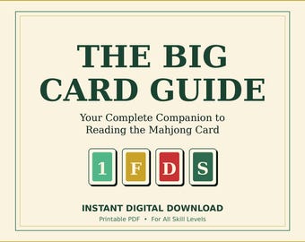 American Mahjong Card Guide | 2026 NMJL Visual Reference (Printable PDF)