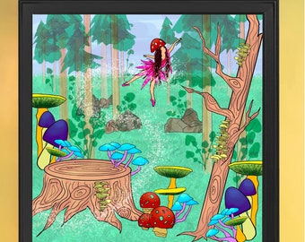 Digital Art Download - Mushroom Forest