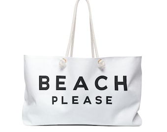 Beach Please Tote Bag | Large Tote Bag | Beach Bag | Stylish Beach Bag | Modern Tote Bag | Beach Essentials | Weekend Getaway