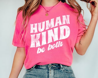 Human Kind Shirt, Comfort Colors Shirt, Hippie Tee, Boho Hippie T-shirt, Vintage Inspired Tee, Unisex Tee, Graphic Tee, Vibing Tee