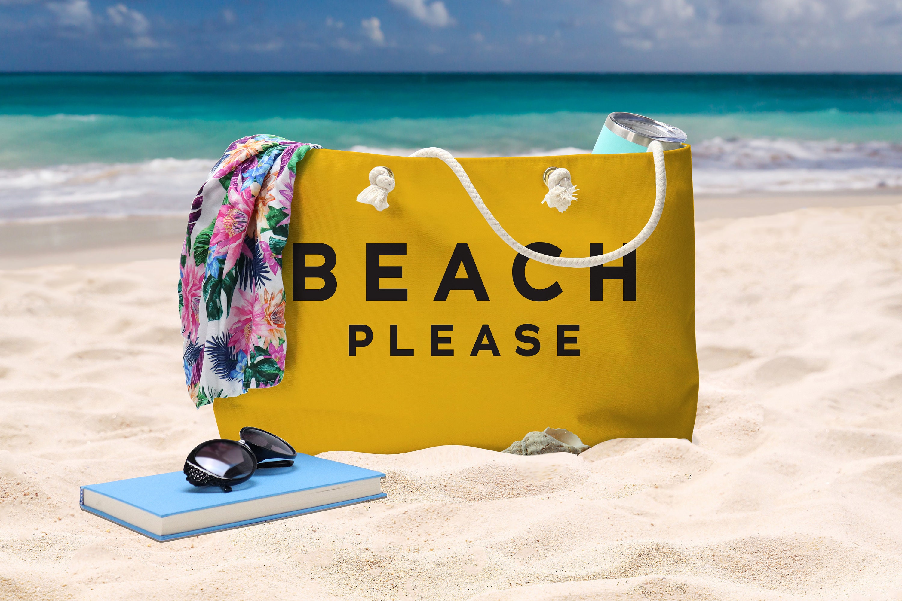 Beach Please Beaded  Tote main image 0