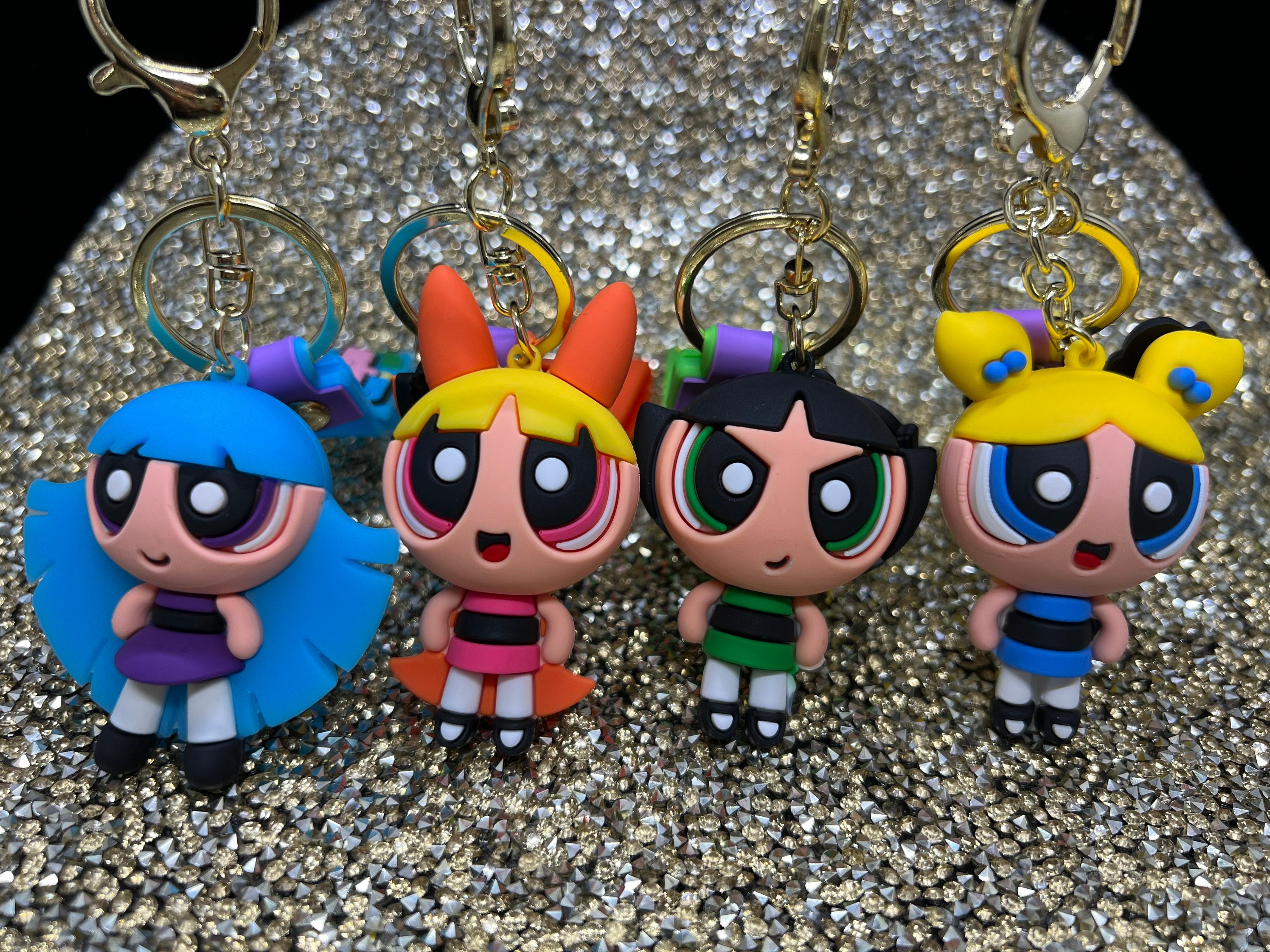 The Powerpuff Girls 3D Keychains Cartoon Keychains, the Powerpuff Girls