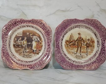 Oliver Twist English Ware Lancaster Sandland Plates (2)