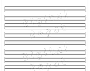 Blank Sheet Music | Printable | Instant Download