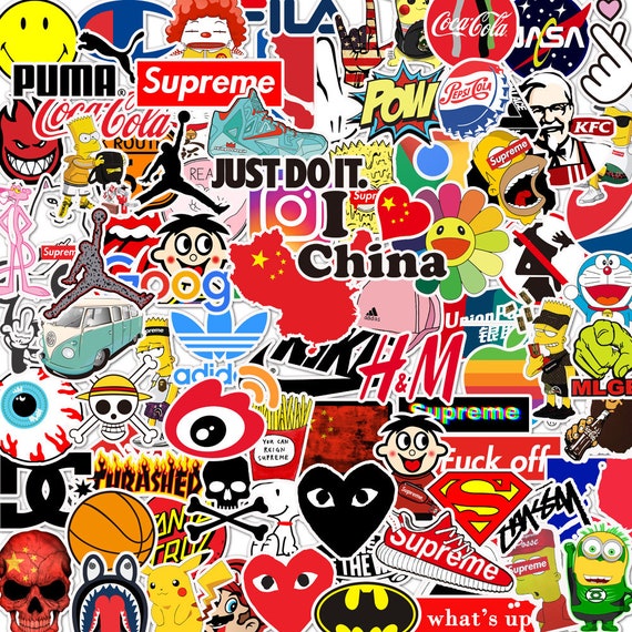 Supreme computer store stickers