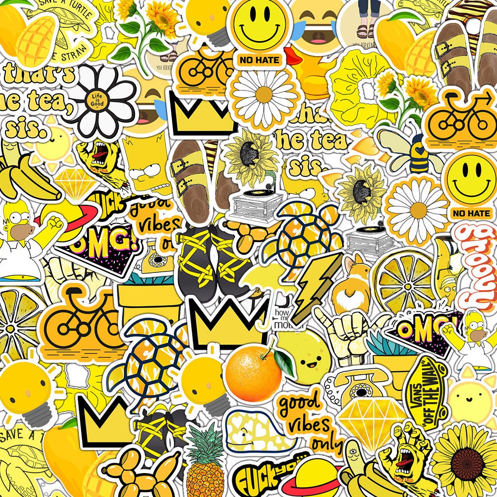Clear Stickers Daisy Sticker, Yellow Daisy Cute Stickers, Aesthetic  Stickers, VSCO Girl Stickers, Laptop Stickers, Waterproof Stickers 
