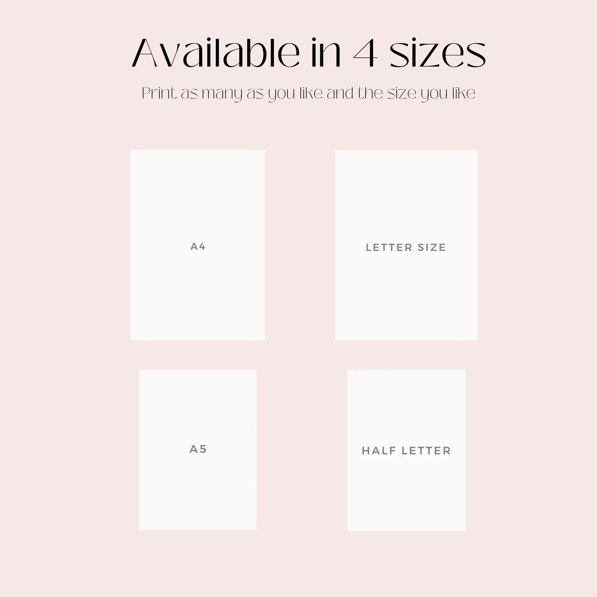 Printable Blank Monthly Landscape Calendar,minimalist Calendar Template ...