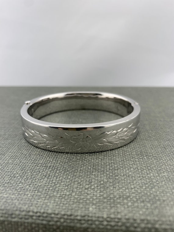 Engraved Silver Cuff - image 2