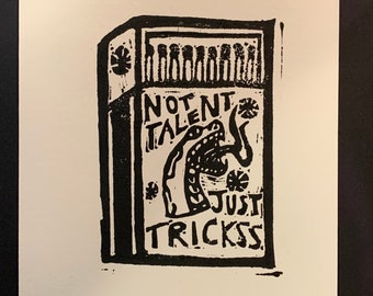 Matchbox block print