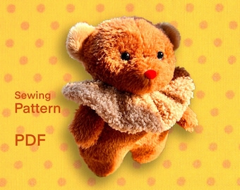 Bear sewing pattern, plushy stuffed animal PDF pattern