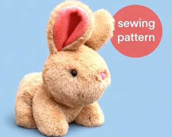Stuffed Bunny Sewing Pattern: Plush Toy Tutorial (2 Sizes) (PDF Pattern)