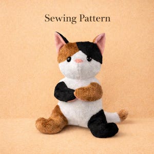 Glückskatze Plüschtier Schnittmuster (PDF)