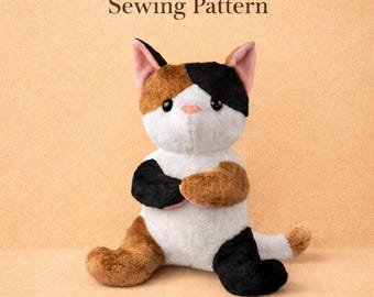 Calico Cat Plush Toy Sewing Pattern (PDF)