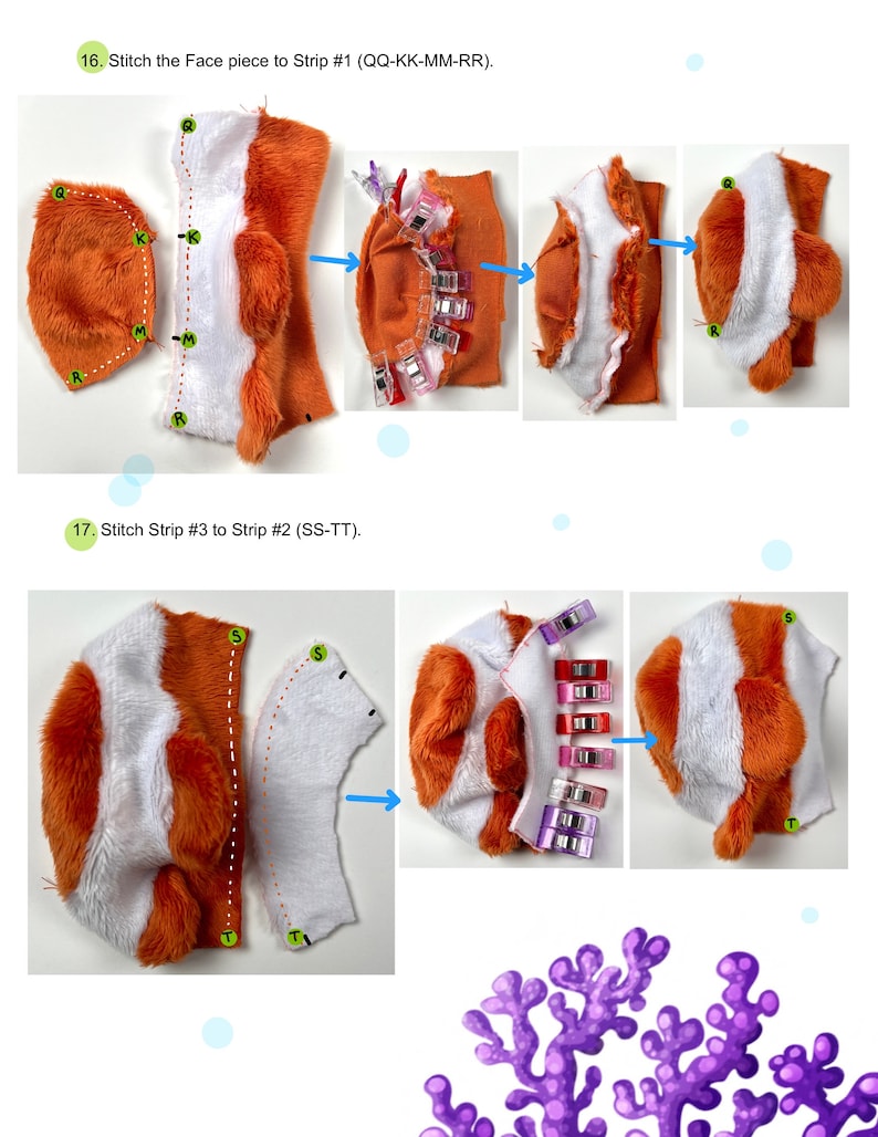 Clown Fish Plushy Toy Sewing Pattern, Stuffed Fish Tutorial - Etsy