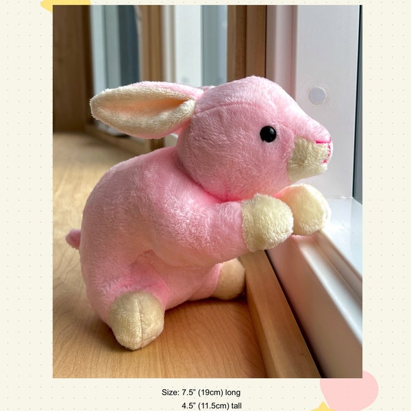 Bunny Rabbit Stuffed toy sewing pattern, tutorial DIY Plushie Toy animal