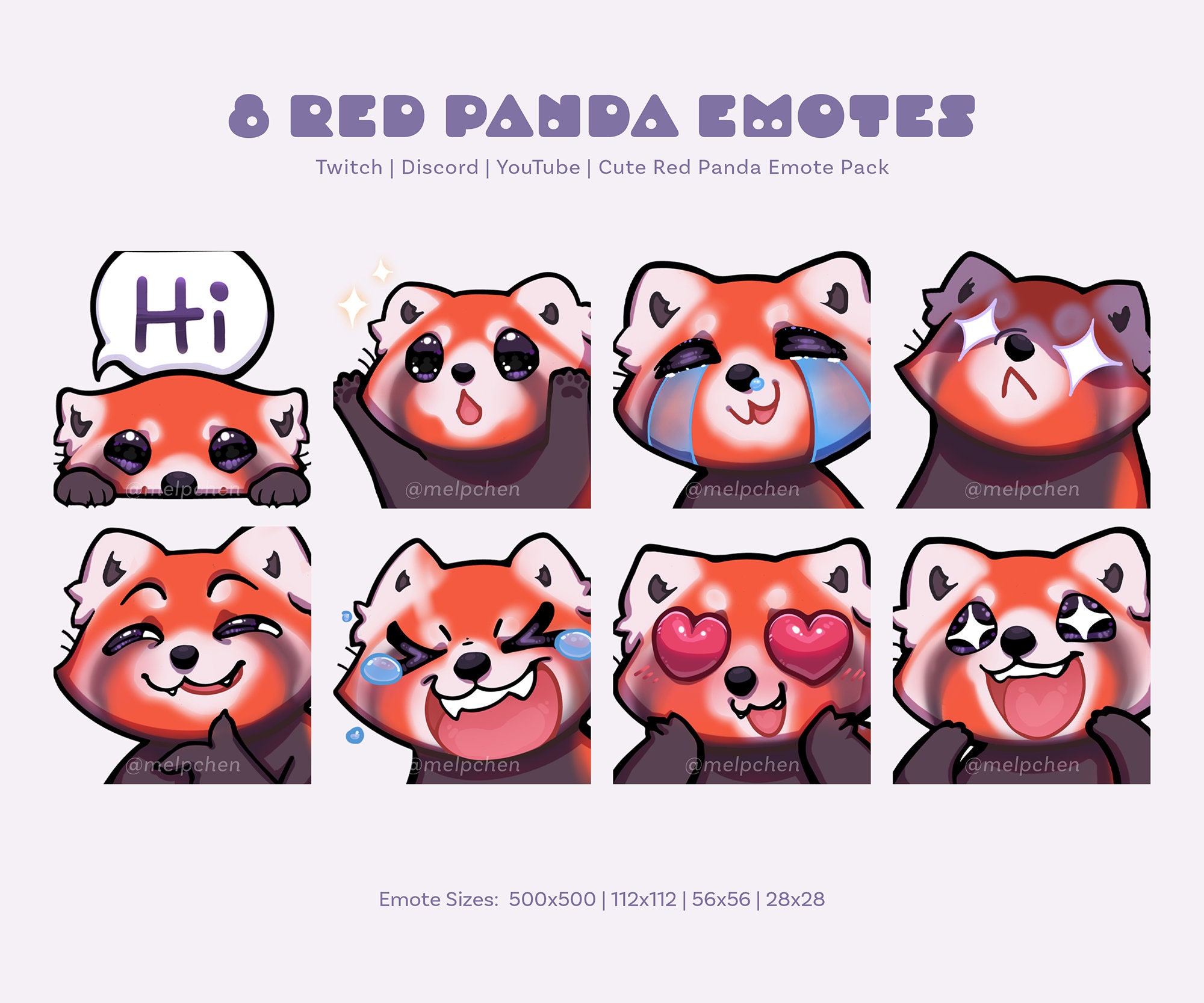 8 X Panda Twitch Emotes Panda Twitch Emotes -  Ireland