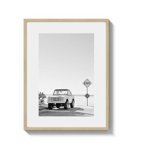 Vintage B&W Ford Bronco Print