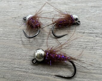 Duracell Fly, Tungsten Duracell fly for trout fishing, Jig Style (sold in sets of 3)