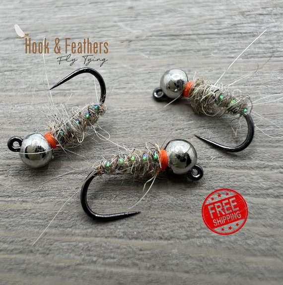 Sexy Walts Worm, Tungsten Sexy Walts Worm Fly for Trout Fishing, Jig Style  sold in Sets of 3 