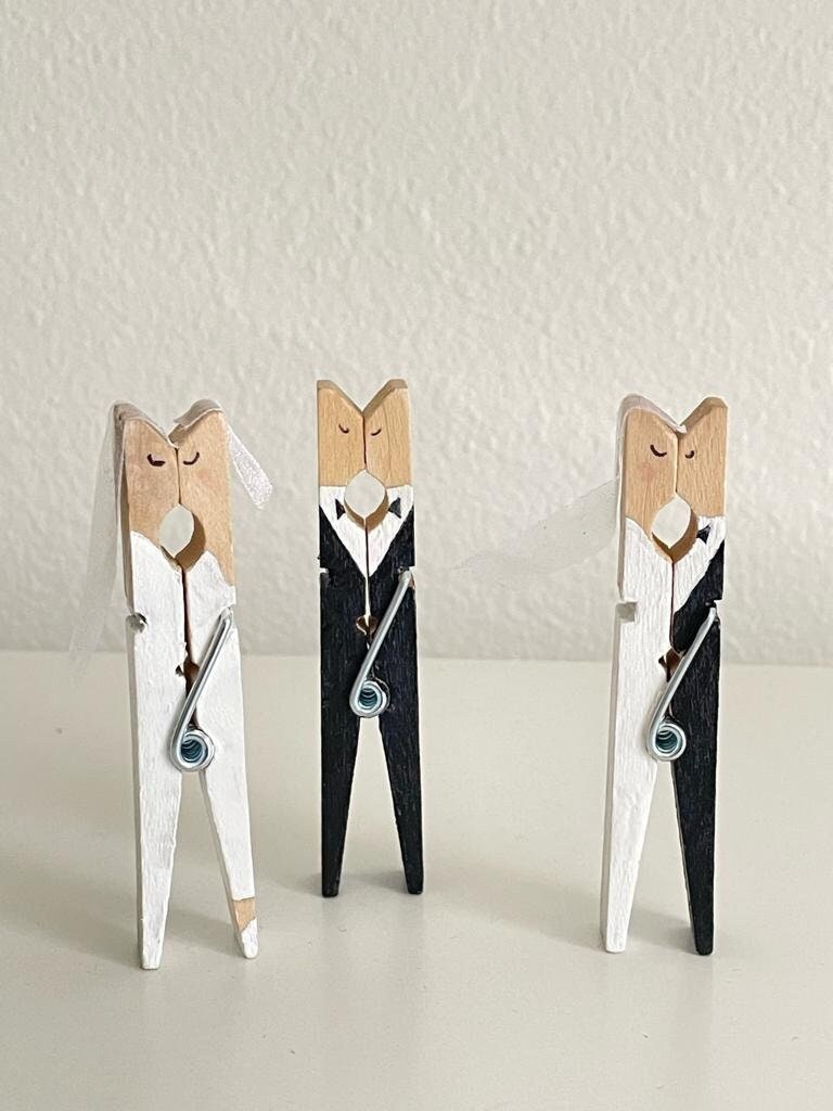 60 Holzklammern – Ca. 3,5x0,7x1 Cm, Für Wäsche, Fotos, Basteln & Deko (3 Sets à 20 Stück)