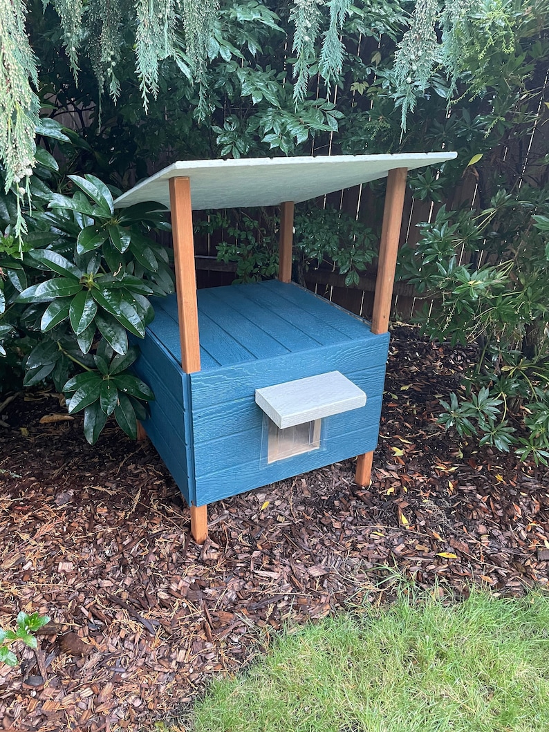 Custom Built Outdoor Pet House Wooden Shelter With Large Etsy