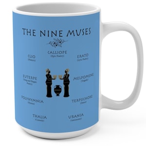 Caneca The Nine Muses / Mitologia Grega (Dupla Face / Sem BPA / Grande / 15oz)