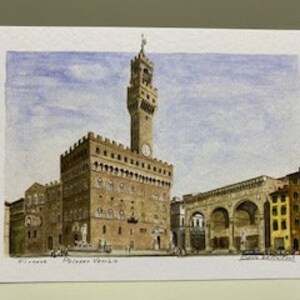 Impression/carte postale du Palazzo Vecchio, Florence