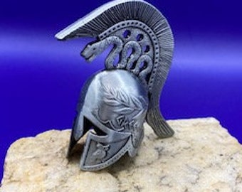 Miniature Ancient Greek Helmet (Silver)