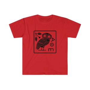 Owl of the Goddess Athena - Unisex Softstyle T-Shirt (12 Colors)