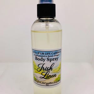 Long Lasting Body Sprays • Feminine • Luxurious • Fruity • Floral • Clean • Laundry Scents Irish Linen