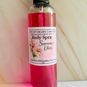 Long Lasting Body Sprays • Feminine • Luxurious • Fruity • Floral • Clean • Laundry Scents Summer Lilies