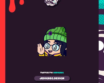 German Girl Wave Animated Emote | for Twitch, Discord and more! | Waving Hello emote