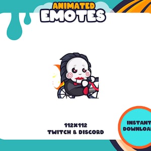 Jigsaw Ride Halloween Animated Emote | for Twitch, Discord and more! | Doll Toy Bike Retro Monster Emote