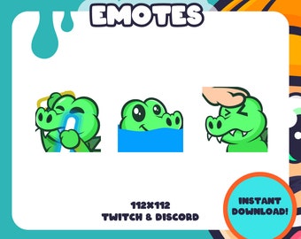 Animated Gator Emotes | for Twitch, Discord and more! | Jam Pet Lurking Emote