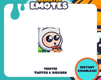 Animated Adventure Boy Sip Emote | for Twitch, Discord and more! | Sipping Emote