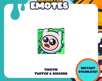 Animated Adventure Boy Hiding Emote | for Twitch, Discord and more! | Lurking in bushes