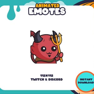 Teufel *Animated Emote* | Twitch, Discord, Youtube, TikTok | Satan Halloween Dämon Monster Trident Luzifer Diablo