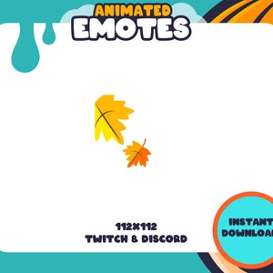 Leaves Falling Fall Animated Emote | for Twitch, Discord and more! | Autumn Fall Vibes