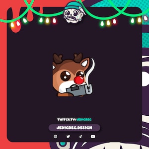 Reindeer Pew *Animated* Emote | Twitch, Discord, Youtube, TikTok Streaming
