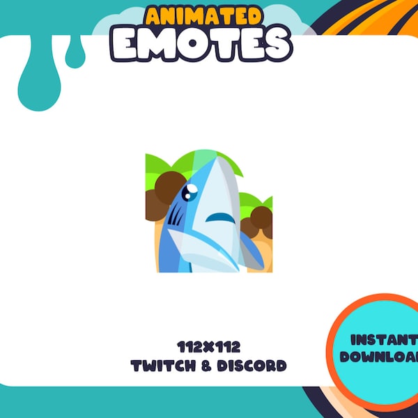 Animated Left Shark Hype Emote Meme | for Twitch, Discord and more! | Cute Katy Perry Shark Costume Emote