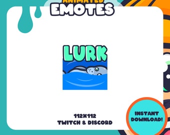 Animated Lurk Manatee Emote | for Twitch, Discord and more! | Manatees Lurking in Water